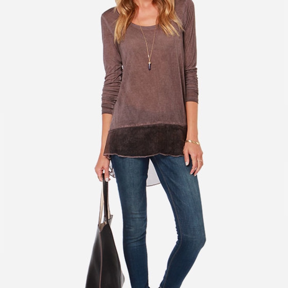 136. Lulus Black Swan Dooriya Sable Long Sleeve Top Small - Picture 2 of 11